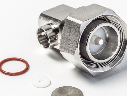 Low PIM 4.3-10 male crimp connector, for DAS, BDA & ERRCS.