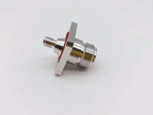 N female to SMA female 4-hole flange mount waterproof RF adapter