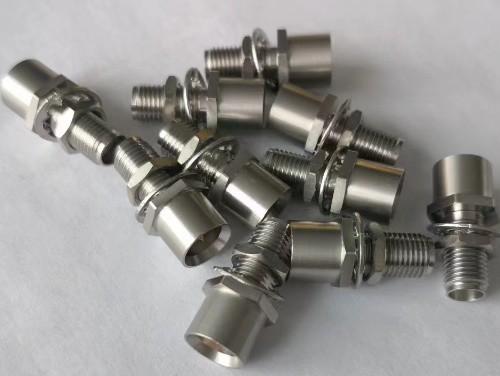 SMA push-on male to SMA female bulkhead RF coaxail adapter