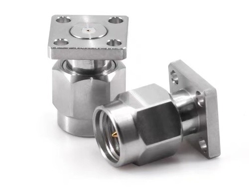 SMA male RF coaxail conncetor with flange mounted PCB connector, DC~27GHz, SS body