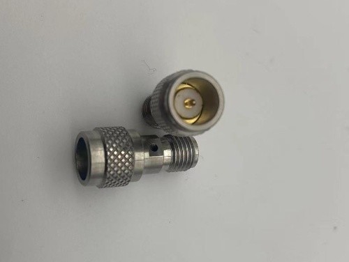 Quick push-on SMA male to SMA female microwave adapter stainless steel body DC~26GHz