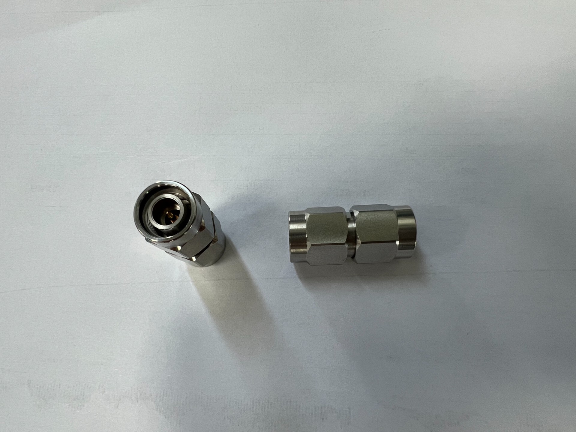 TNC male to TNC male adapter, 18GHz, stainless steel body