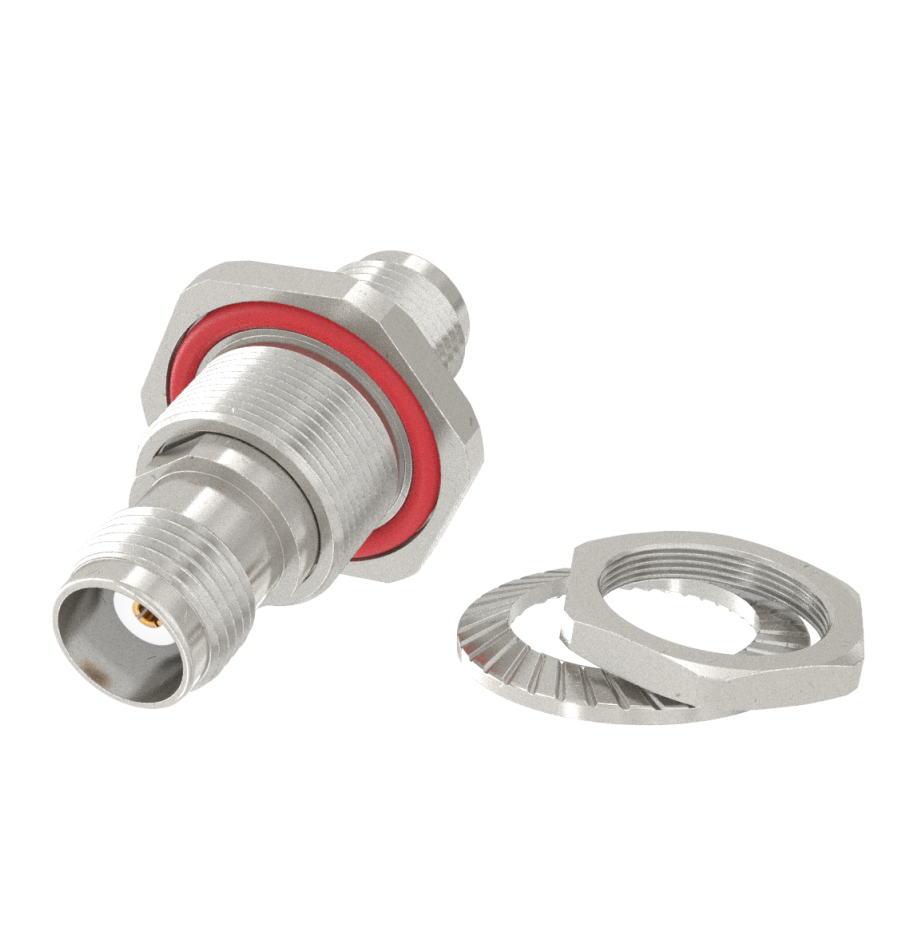 Hermetically Sealed TNC Female to TNC Female Bulkhead Mount Adapter, 18GHz