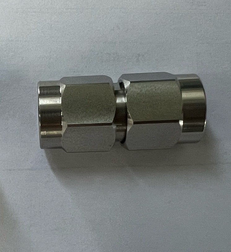 TNC male to TNC male adapter, 18GHz, stainless steel body