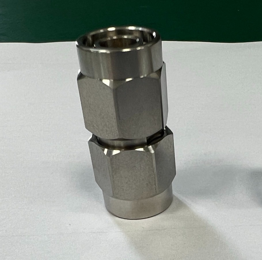 TNC male to TNC male adapter, 18GHz, stainless steel body