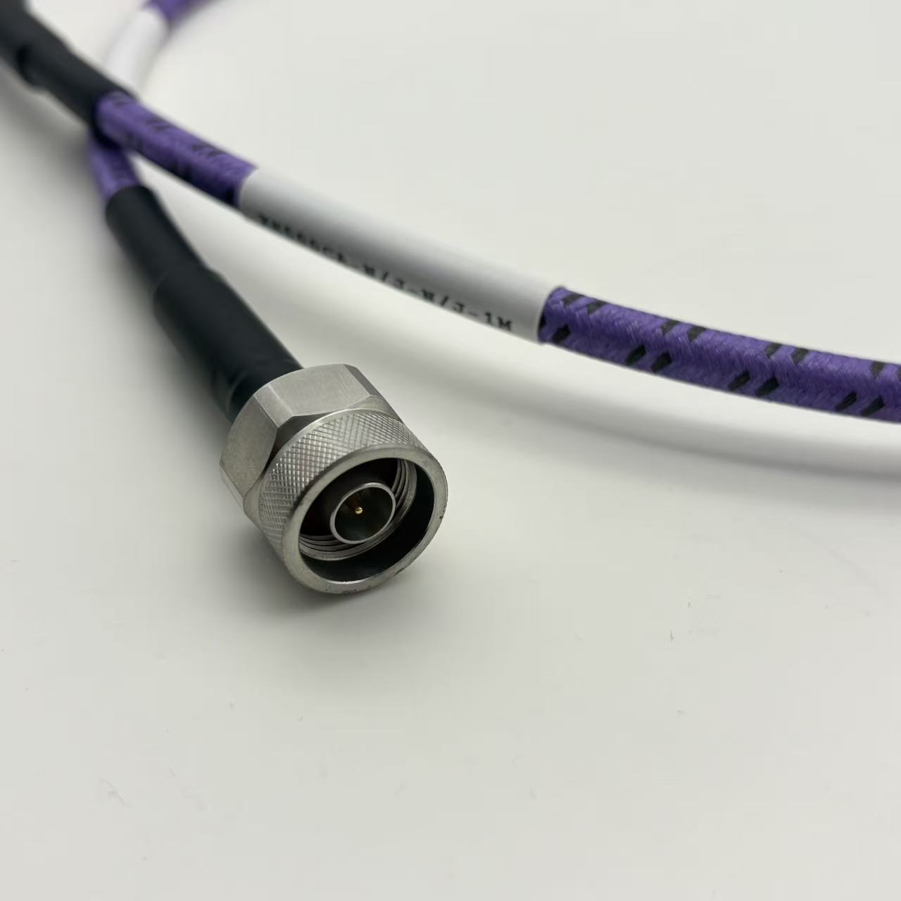 18G armored N male to N male Microwave cable assembly stainlee steel connector low VSWR phase stable RF coaxial cable