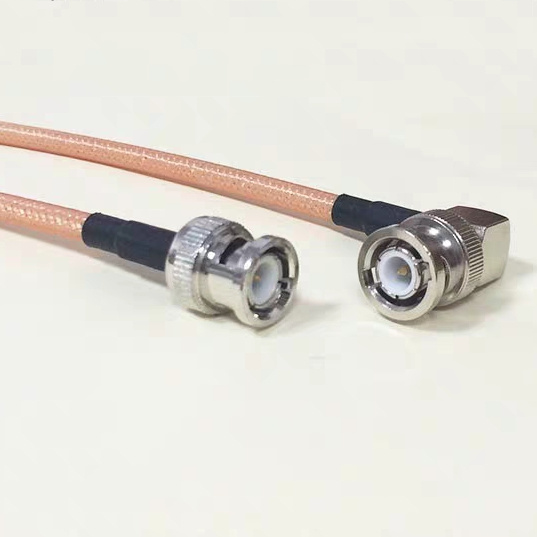 BNC Male to BNC Right Angle Male Rg142 Antenna Cable