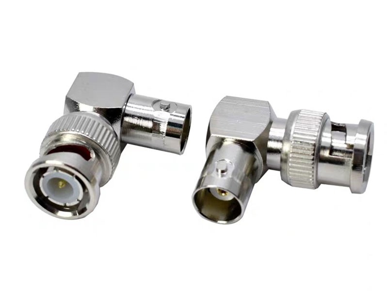 BNC Male Right Angle to Female Video Connector