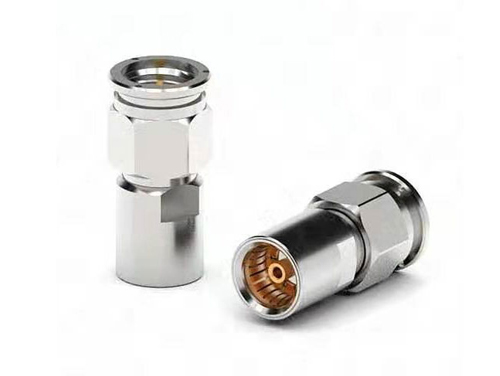 BMA Female to SMA Male Straight Stainless Steel RF Coaxial Connector