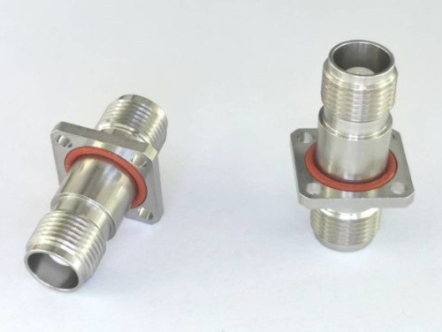 TNC female to TNC female four-hole Flange mount RF coaxial adapter