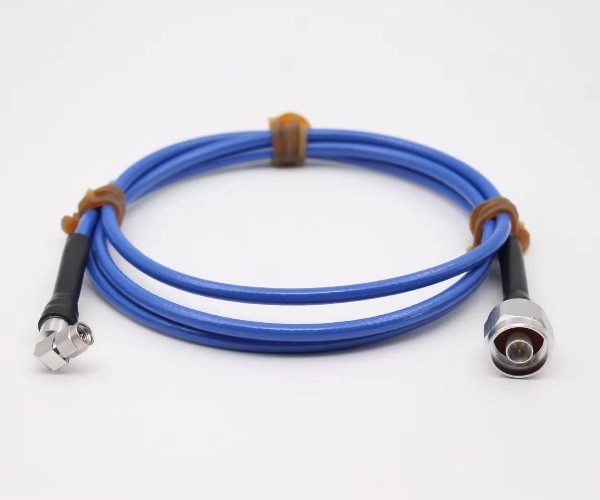 N Male to SMA Right Angle Cable Assembly with RG142 Pur Cable