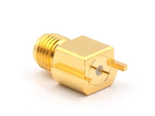 SMA female RF coaxial connector for PCB solder welding,DC~26.5GHz