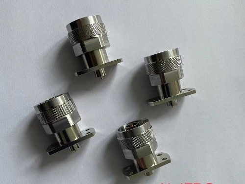 Stainless steel N male N female four hole flange mount PCB connectors